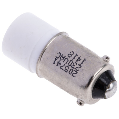 RS PRO White LED Indicator Lamp, 230V ac, BA9s Base, 10mm Diameter, 410mcd