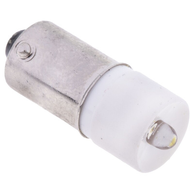 RS PRO White LED Indicator Lamp, 130V ac/dc, BA9s Base, 10mm Diameter, 710mcd