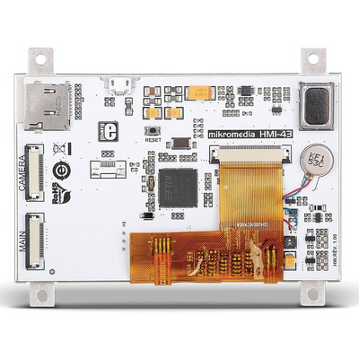 MikroElektronika MIKROE-2279 TFT LCD Colour Display / Touch Screen, 4.3in SVGA, 480 x 272pixels