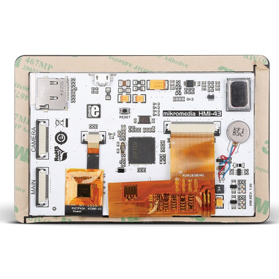 MikroElektronika MIKROE-2281 TFT LCD Colour Display / Touch Screen, 4.3in SVGA, 480 x 272pixels