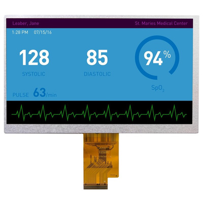 Displaytech DT070BTFT TFT LCD Colour Display, 7in, 1024 x 600pixels