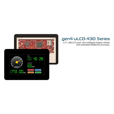 4D Systems gen4-uLCD-43D TFT LCD Display Module, 4.3in, 480 x 272pixels