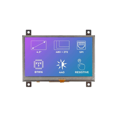 Riverdi RVT43ALBFWR00 TFT LCD Colour Display / Touch Screen, 4.3in, 1280 x 768pixels
