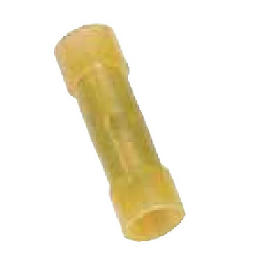 MECATRACTION, N Butt Splice Connector, Red, Insulated, Tin 16 → 22 AWG