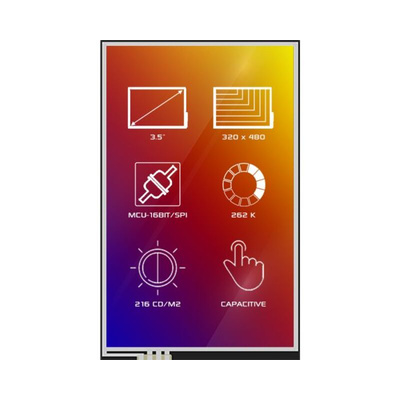4D Systems 4DLCD-35480320-CTP-IPS TFT TFT LCD Display / Touch Screen, 3.5in, 320 x 480pixels