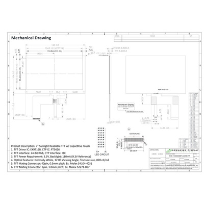 NEWHAVEN DISPLAY INTERNATIONAL NHD-7.0-800480EF-ASXN