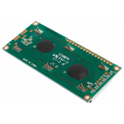 Displaytech 162C-CC-BC-3LP Alphanumeric LCD Display, White on Blue, 2 Rows by 16 Characters, Transflective