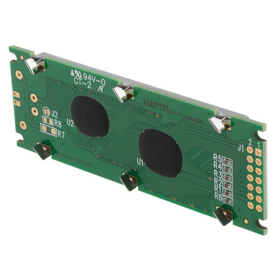 Displaytech 162D-BA-BC Alphanumeric LCD Display, Yellow on Green, 2 Rows by 16 Characters, Reflective