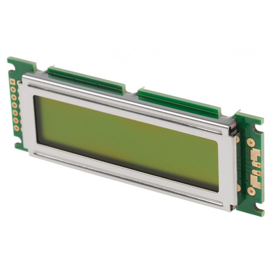 Displaytech 162D-BA-BC Alphanumeric LCD Display, Yellow on Green, 2 Rows by 16 Characters, Reflective