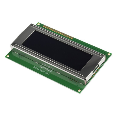 Displaytech 204A-GC-BC-3LP Alphanumeric LCD Display, White on Black, 4 Rows by 20 Characters, Transflective