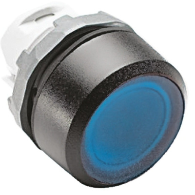 ABB Round Blue Push Button Head - Momentary Modular Series, 22mm Cutout, Round
