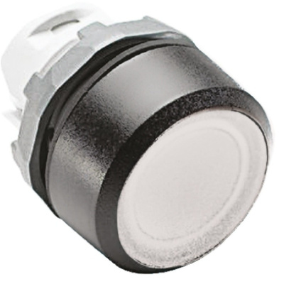 ABB Round White Push Button Head - Momentary Modular Series, 22mm Cutout, Round