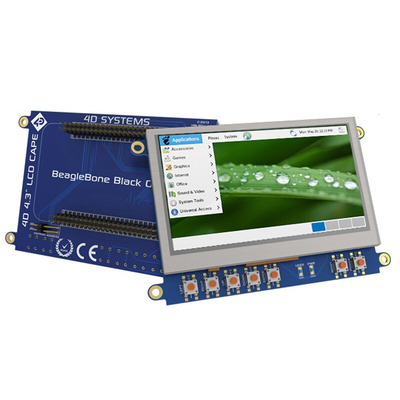 4D Systems 4DCAPE-43T TFT LCD Colour Display / Touch Screen, 4.3in, 480 x 272pixels