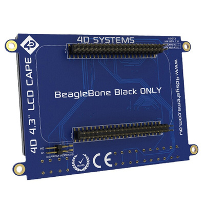 4D Systems 4DCAPE-43T TFT LCD Colour Display / Touch Screen, 4.3in, 480 x 272pixels