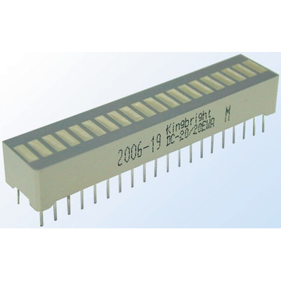 DC-20/20YWA Kingbright Light Bar LED Display, Yellow 9 mcd