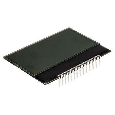 Displaytech 64128K-COG-FA-BC Graphic LCD Display, Black on, Reflective
