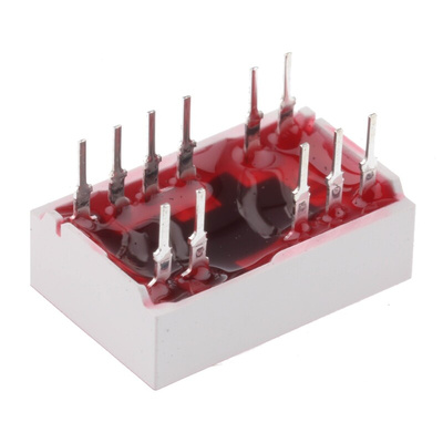 5082-7653-DE000 Broadcom 7-Segment LED Display, CC Red 1.1 mcd RH DP 10.9mm