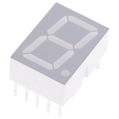HDSP-5553 Avago 7-Segment LED Display, CC Red 1.48 mcd RH DP 14.2mm
