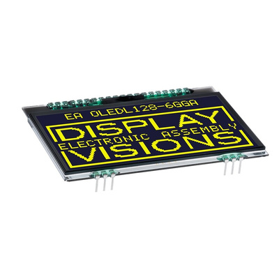 Display Visions 2.9in Yellow OLED Display 128 x 64pixels Graphics I2C, SPI Interface