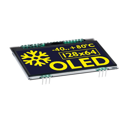 Display Visions 2.9in Yellow OLED Display 128 x 64pixels Graphics I2C, SPI Interface