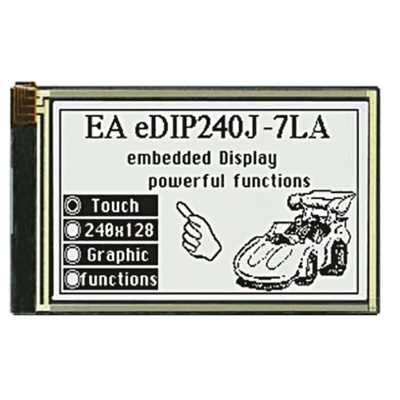 Display Visions EA EDIP240J-7LWTP Graphic LCD Display, Black, White on, Transflective