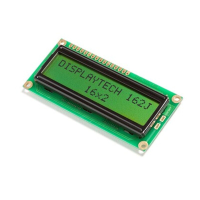 Displaytech 162J BA BW 162J Alphanumeric LCD Display, 2 Rows by 16 Characters, Reflective