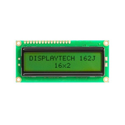 Displaytech 162J BA BW 162J Alphanumeric LCD Display, 2 Rows by 16 Characters, Reflective
