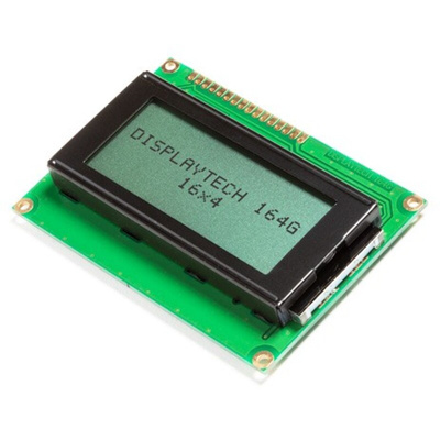 Displaytech 164G FC BW-3LP 164G Alphanumeric LCD Display, White on, Transflective