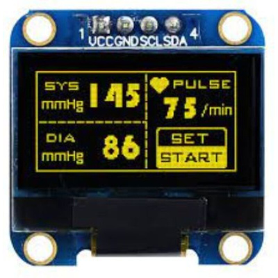 Midas 0.96in Yellow Passive matrix OLED Display 128 x 64pixels COB I2C Interface
