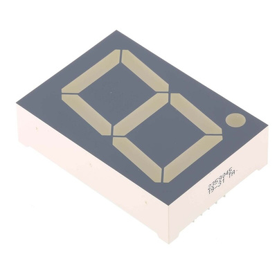 SA15-11SRWA Kingbright 7-Segment LED Display, CA Red 60 mcd RH DP 38mm