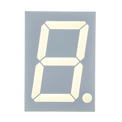 SA15-11SRWA Kingbright 7-Segment LED Display, CA Red 60 mcd RH DP 38mm