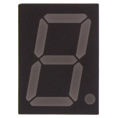 HDSP-3901 Broadcom 7-Segment LED Display, CA Red 7 mcd RH DP 20.3mm