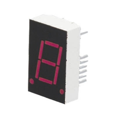 HDSP-N151 Broadcom 7-Segment LED Display, CA Red 14 mcd RH DP 20.3mm