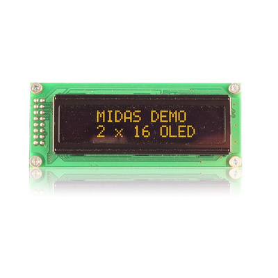 Midas Yellow OLED Display COB Parallel Interface