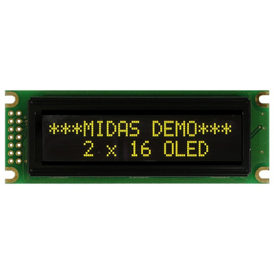 Midas Yellow OLED Display COB Parallel Interface