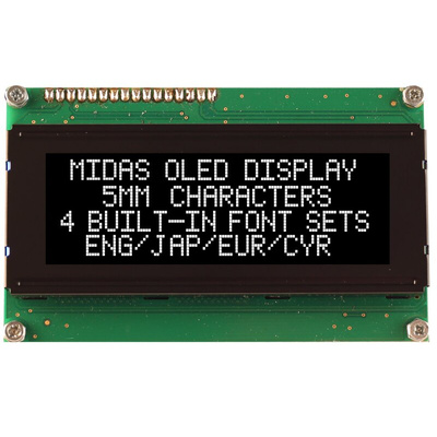 Midas White OLED Display COB Parallel Interface