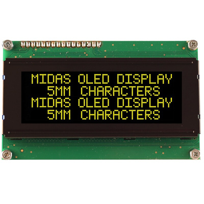 Midas Yellow OLED Display COB Parallel Interface