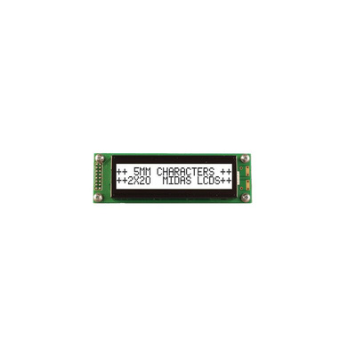 Midas MC22005A6W-FPTLW3.3-V2 LCD LCD Display, 2 Rows by 20 Characters