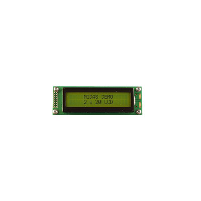 Midas MC22005A6W-SPTLY3.3-V2 LCD LCD Display, 2 Rows by 20 Characters