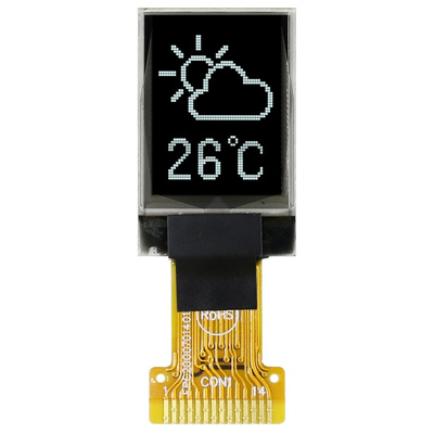 Midas 0.71in White Passive matrix OLED Display 48 x 64pixels COT I2C Interface