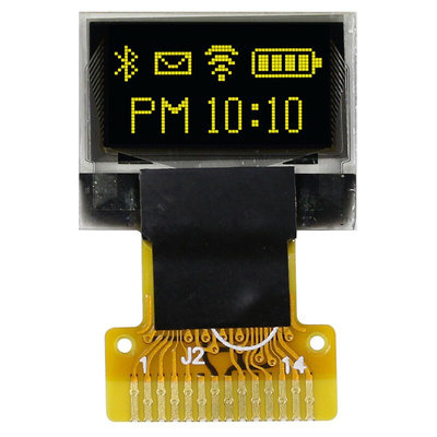 Midas 0.49in Yellow Passive matrix OLED Display 64 x 32pixels COT I2C Interface