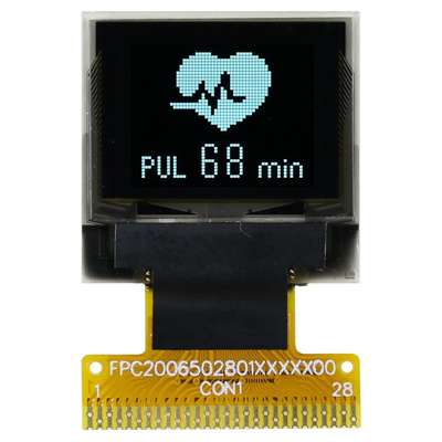 Midas 0.66in White Passive matrix OLED Display 64 x 48pixels COT I2C, Parallel, SPI Interface
