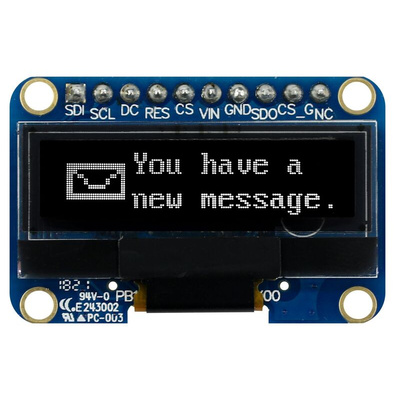 Midas 1.04in White Passive matrix OLED Display 128 x 32pixels COB SPI Interface