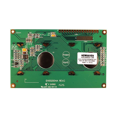 NEWHAVEN DISPLAY INTERNATIONAL Blue OLED Display Serial/Parallel Interface
