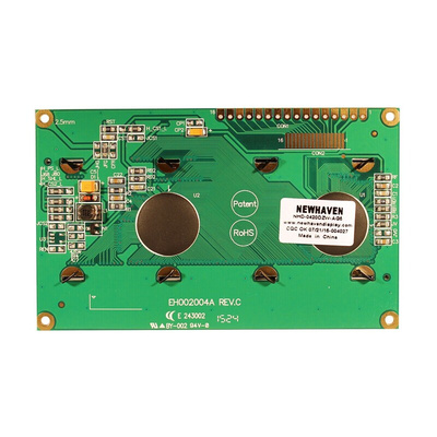 NEWHAVEN DISPLAY INTERNATIONAL Green OLED Display Serial/Parallel Interface