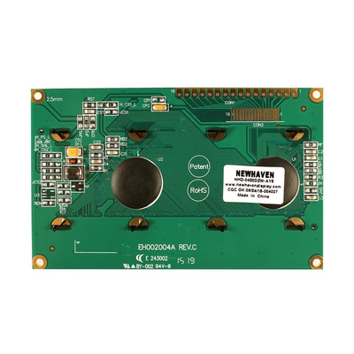 NEWHAVEN DISPLAY INTERNATIONAL Yellow OLED Display Serial/Parallel Interface