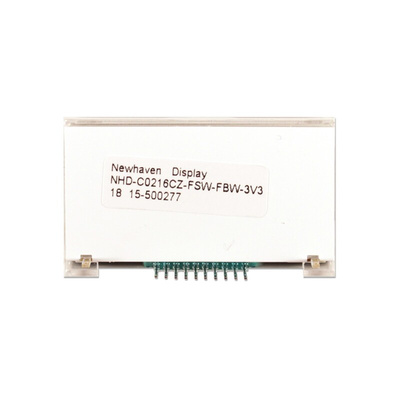 NEWHAVEN DISPLAY INTERNATIONAL NHD-C0216CZ-FSW-FBW-3V3 NHD LCD LCD Display, White on White, 2 Rows by 16 Characters,