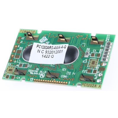 Powertip PC1202ARSA Alphanumeric LCD Display, 2 Rows by 12 Characters, Reflective
