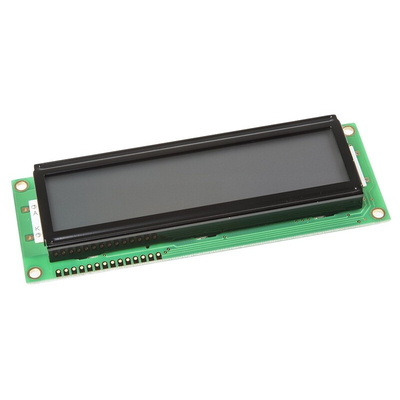 Powertip PC1602LRSL Alphanumeric LCD Display, 2 Rows by 16 Characters, Transflective