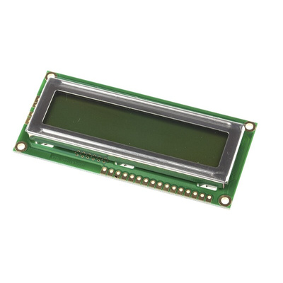 Displaytech 162C-BA-BC Alphanumeric LCD Display Green, 2 Rows by 16 Characters, Reflective